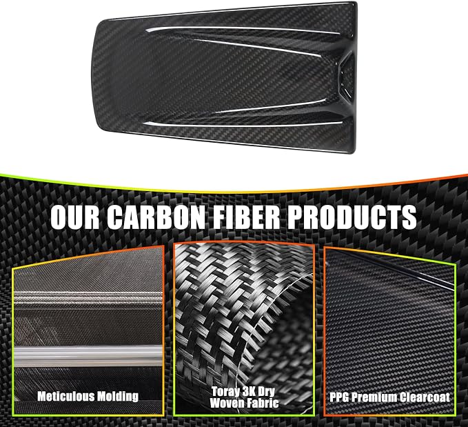 Roof Top Backup Cameras Cover Trim Compatible with C8 Corvette Convertible Z06 Z51 2020-2024 Real Carbon Fiber 1PCS Reversing Camera Protection Cover Trim Accessories (Black Carbon)