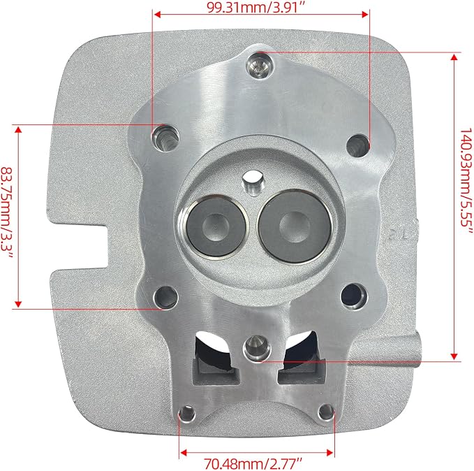 Top End Cylinder Head Kit Compatible with Honda TRX350 FE FM TRX350TE TRX350TM Rancher350 2000-2006 12200-HN5-M00 12200-HN5-670
