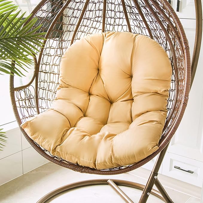 Hammock Swing Chair Cushion, Hanging Basket Seat Cushion Pillow, Soft Hanging Egg Chair Back Cushions Pads, for Indoor and Outdoor Garden Offices