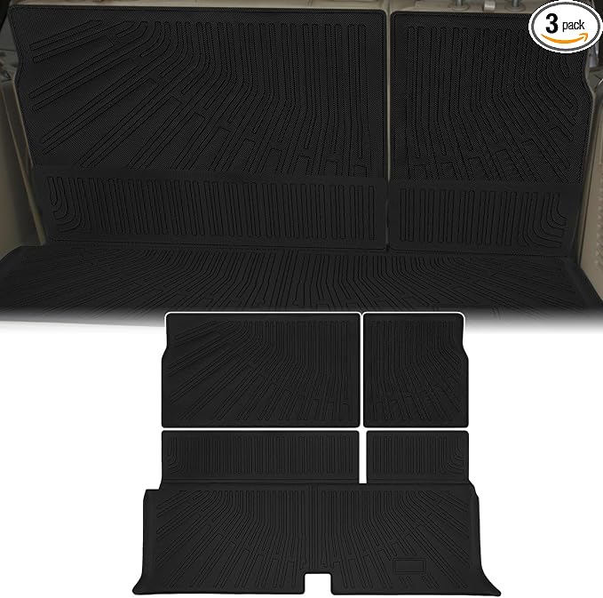 Cargo Liners Backrest Mat for Ford Expedition & Lincoln Navigator Accessories 2003-2017 with Hook&Loop Rear Trunk Mat Rear Seat Back Cover Protector All Weather Anti-Slip Split Dog Liner