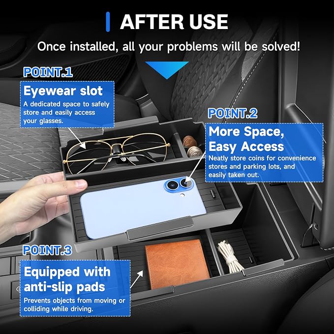 SXCY 2-Layer for 2026 Nissan Sentra Center Console Organizer Tray for 2026 Nissan Sentra Accessories Center Console Tray 2026 Sentra Armrest Console Organizer Tray
