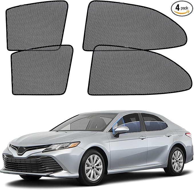 ZATOOTO Car Window Shades for Toyota Camry 2018-2023, Car Window Cover for Baby Sun Shade Blocker Breathable Mesh Reduce UV Rays and Heat Insulation, Privacy Protection for Camping Rest