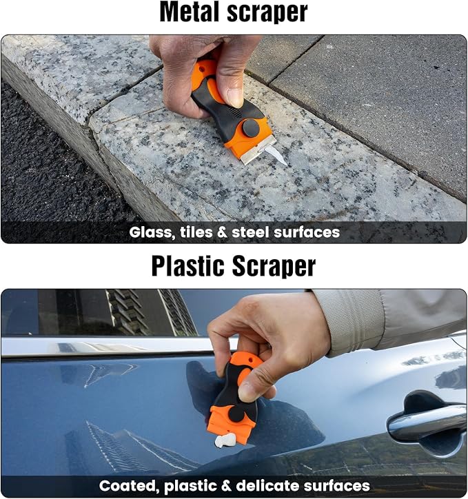 Eraser Wheel Decal Remover Tool Kit, 4" Solid Rubber Eraser Wheel for Drill with Razor Blade Scrapers, Professional Adhesive & Decal Remover for Car Vinyl Stickers Pinstripes