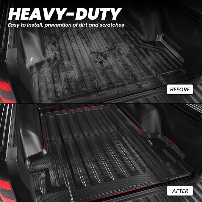 LASFIT Bed Mat for Nissan Frontier 2022-2026 5FT/59.5 inchs (Not Fit Drop-in Bed Liners), All Weather TPE Custom Fit Easy Clean Truck Bed Mat for Frontier 2022 2023 2024 2025 2026 Crew Cab Bed Liner