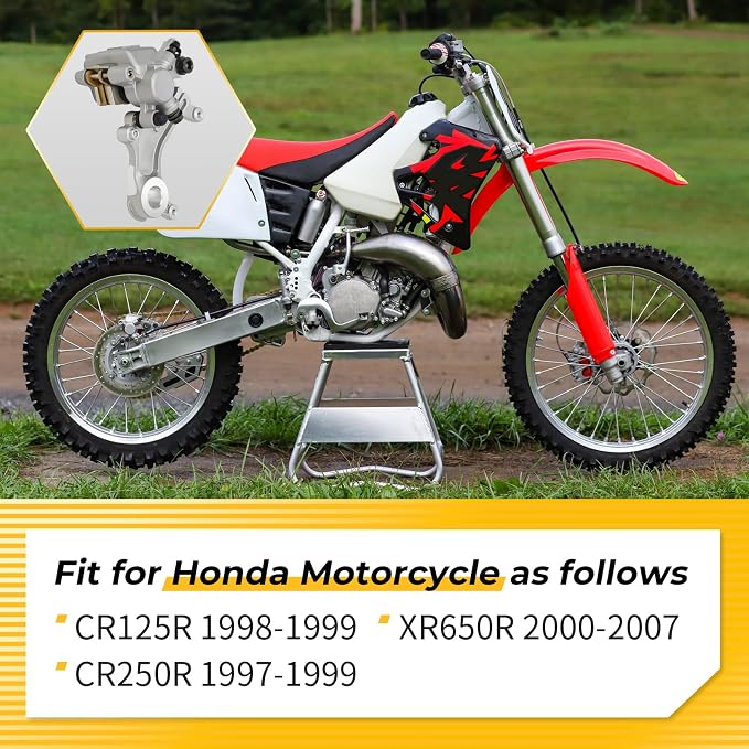 M MATI Rear Brake Caliper w/pads for Honda CR125R CR250R XR650R 1997-2007 43150-KZ3-B01