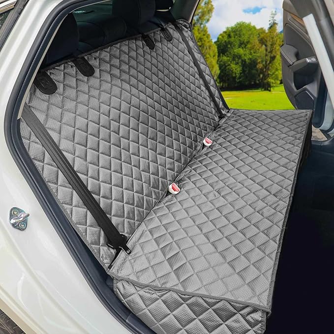 PETICON Dog Car Seat Cover and Cargo Liner, Nonslip Durable Pet Back Seat Bench Cover and Waterproof Pet Cargo Cover for Cars, Trucks, SUVs, Jeep, Bundle