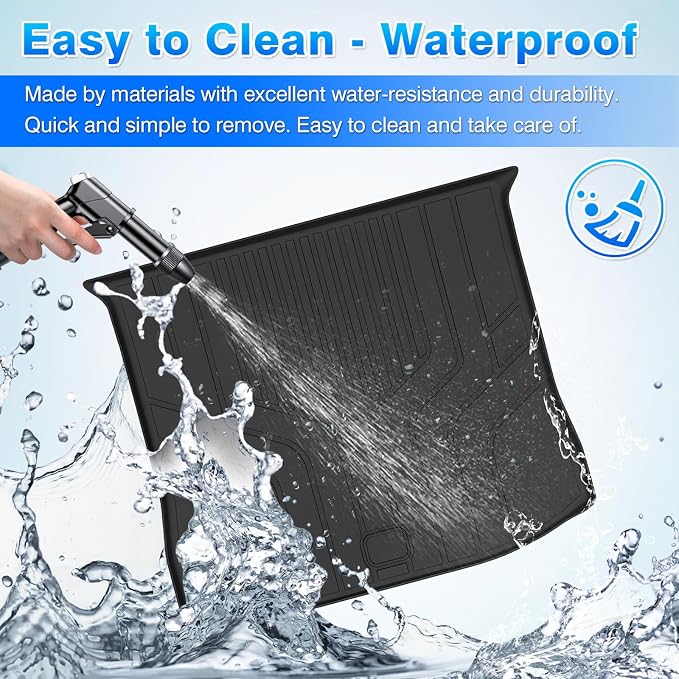 Cartist Cargo Mat Compatible with Ford Edge 2015-2024 Accessories Cargo Liner TPE All Weather Anti-Slip Odorless