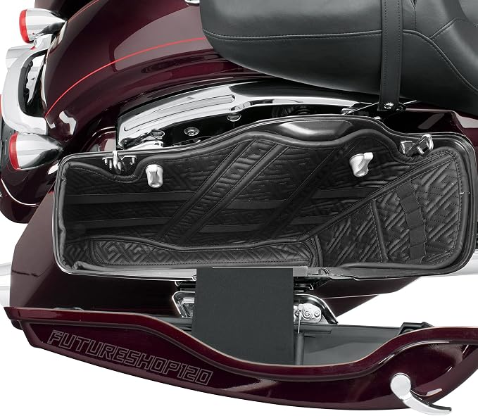 Harley Saddlebag Liners Organizer 2 In 1 For 14-22 OEM Standard Saddlebags Lining CVO Tapered Saddlebags 2021 Street Glide Saddle Bag Liners Stretched Saddlebag Liners Carpet Liners Bag Inserts