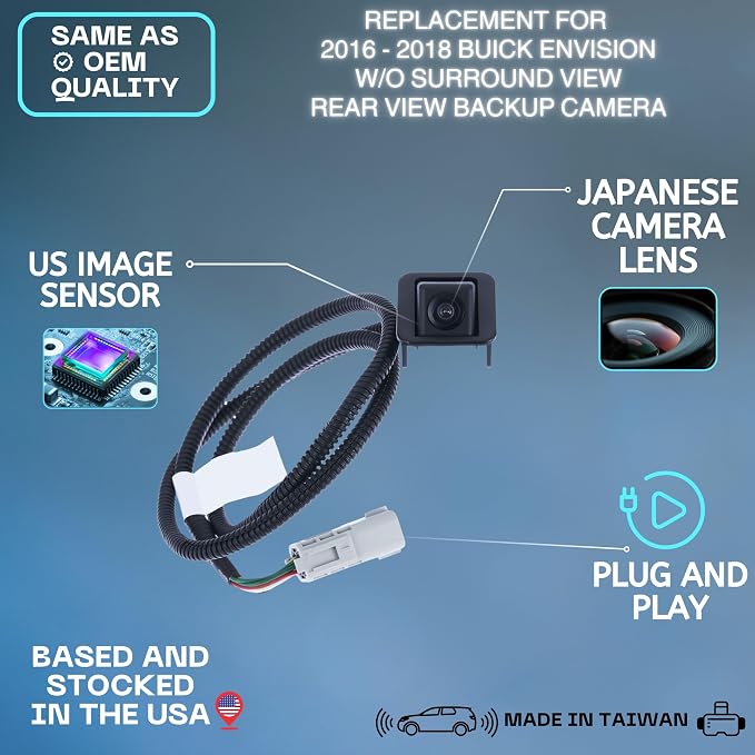 Backup Camera Replaces for 2016 2017 2018 Buick Envision w/o Surround View OE Part # 84093580 22926660 84163768