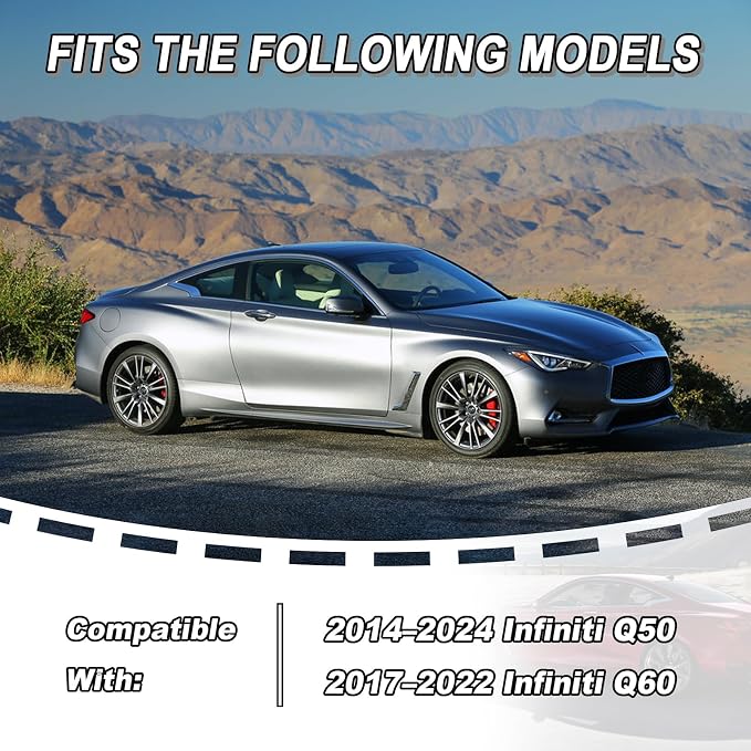 31PCS Real Carbon Fiber Interior Trim Kit Compatible with Infiniti Q50 2014-2024 & Q60 2017–2022, Interior Decor Sticker Accessories