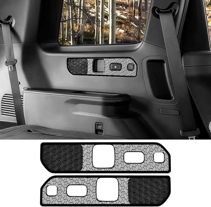 Stainless Steel Chrome Rear Trunk Speaker Cover Car Speaker Protection Trim Cover Compatible with Kia Telluride 2027 Accessories (Black)