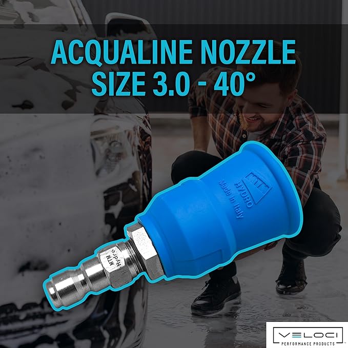 MTM Hydro Acqualine Pressure Washer Nozzle Guard Holder Tips Protector with 1/4” Quick Coupler Plug, 40 Degrees 3.0 Commercial Grade