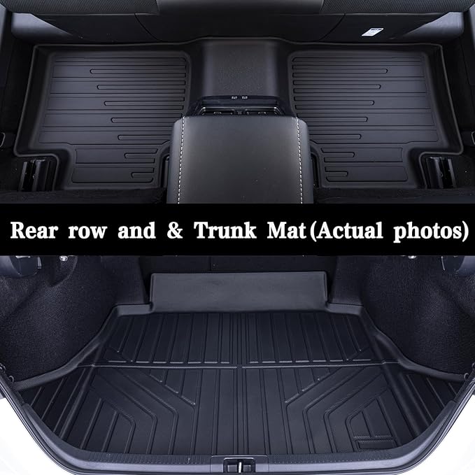 Large Cargo mat with Backrest Mat Set for Hyundai Ioniq 9 2025, TPE All Weather Car Trunk Mat for Hyundai Ioniq 9 Accessories