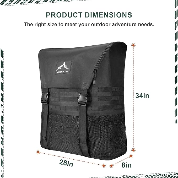 Himal Outdoors Spare Tire Trash Bag, Large Cargo Storage Bag for Wood and Recovery Gear, Durable PVC & Oxford Exterior – Fits Jeep, Truck, SUV & Off-Road