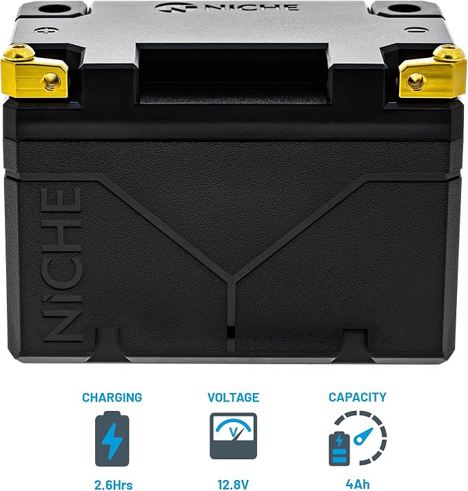 NICHE Lithium Battery YTX9-BS YTZ12S 12V 4Ah 240A for Honda Yamaha Polaris Kawasaki KTM ATV UTV Motorcycle