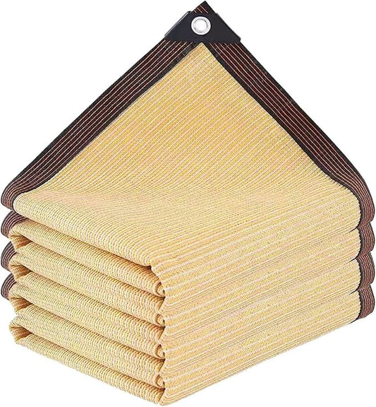 Shade Cloth - Pergola Sun Shade 90% Outdoor Shade Fabric with Grommets for Pergola Cover Patio Gazebo Deck Garden Porch Wheat(8X10FT)