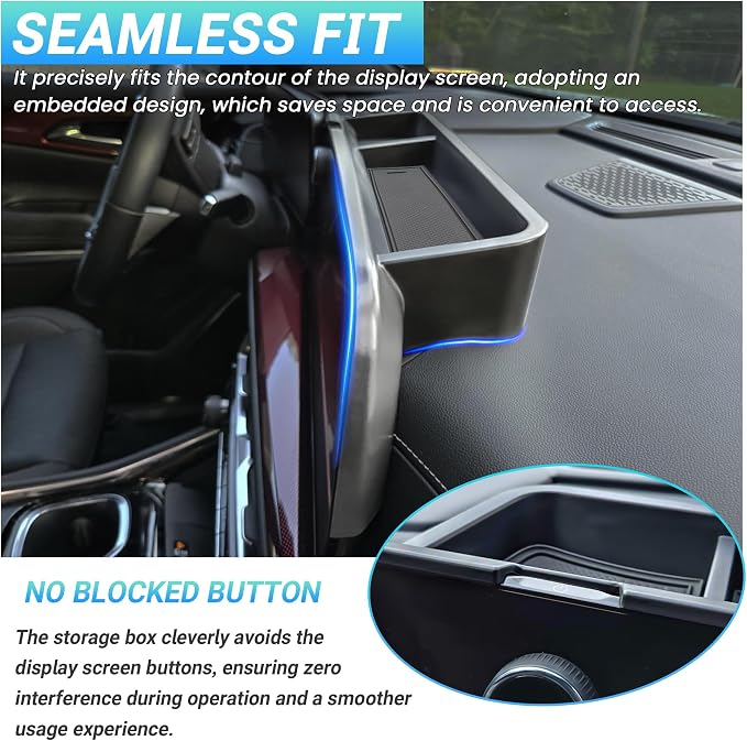 Center Console Organizer Dashboard Tray Compatible with 2024-2026 Chevy Traverse Accessories, Dashboard Storage Box for Sunglasses (Not Compatible with 2024 Chevy Traverse Limited)
