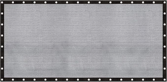 Cool Area 60-70% Sun Shade Cloth Mesh Tarp with Grommets 12x24FT Patio Screen Mesh for Canopy Garden Porch Greenhouse Pools Dump Truck Dog Kennel Black