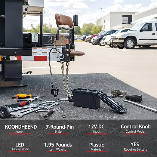 9102 Trailer Light Tester Box,Test Trailer Lighting and Brake Systems | 7 way round pin,(SAE J560),heavy duty,semi trailer light tester,RV,Trailer Wiring Tester,Avoid Blown Fuses