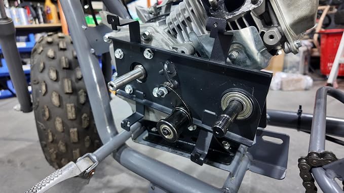 Heavy-Duty Jackshaft Assembly Kit with Chain Tensioner fit for Coleman BT200X、CT200U-EX、CT200U-EXR、BT200X-G/O,for Axis M200 & Hisun 200cc Mini Bikes