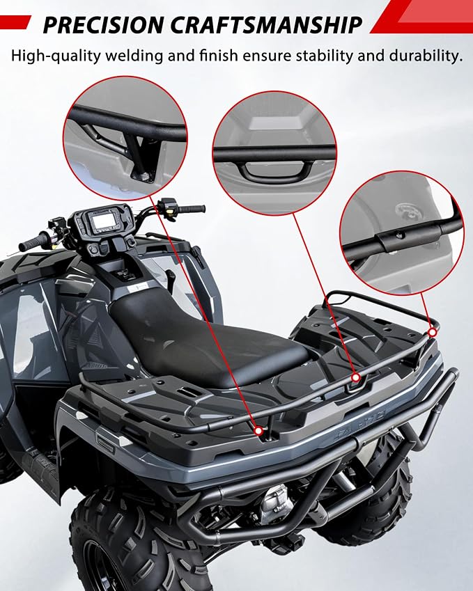 Rear Rack Extender for Polaris Sportsman 570 450 H.O. 2021-2026, Heavy Duty Steel Rear Cargo Rack Extender for Polaris Sportsman 450 570 H.O. 2021+ Accessories, Replace #2884841