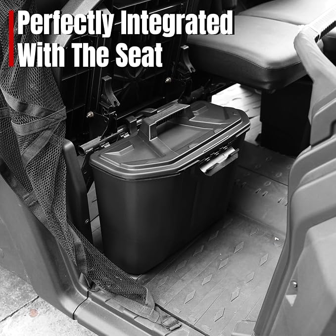 A & UTV PRO Under Seat Storage Bin for Can Am Defender, Under Seat Waterproof Storage Box Accessories for Can Am Defender Max HD10 HD9 HD8 HD5 2016-2025, Replace #715003314