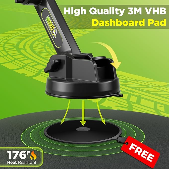 Commercial Truck Tablet Mount + DP & Semi Truck Seat Cushion, Heavy Duty Tablet & iPad Holder Compatible for Dashboard Windshield Window & Ultimate Memory Foam Trucker Seat Cushion (1 TM & 1 SC)