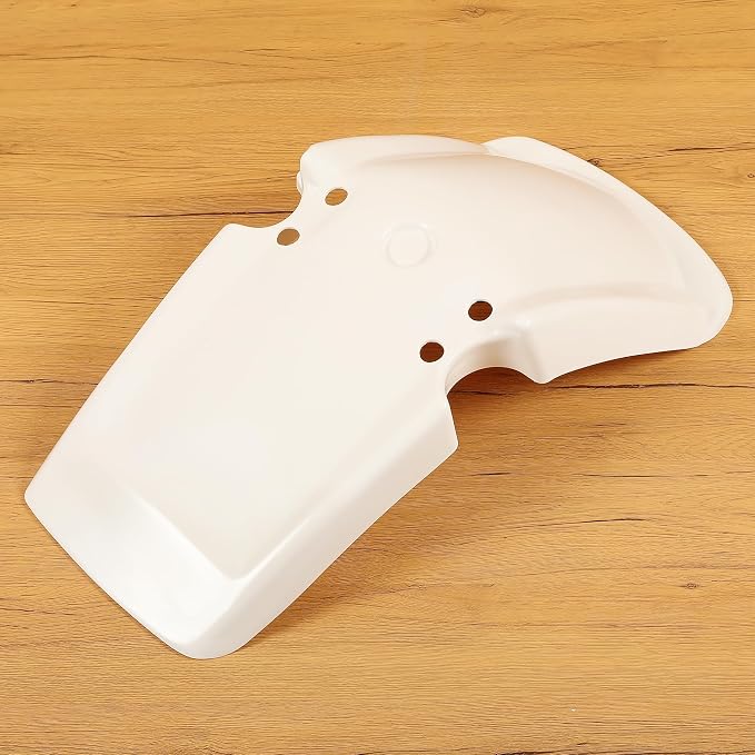 ALMULOO Front Fender Plastic ABS White Compatible with 1983-1985 Honda ATC200X Three‑Wheeler Mud Guard
