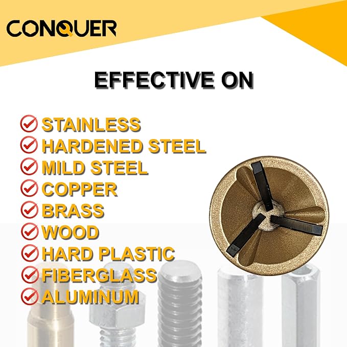CONQUER Precision Tool Set Bundle: Magnetic Socket Extension Set + Tungsten Blade Deburring External Chamfer Tool