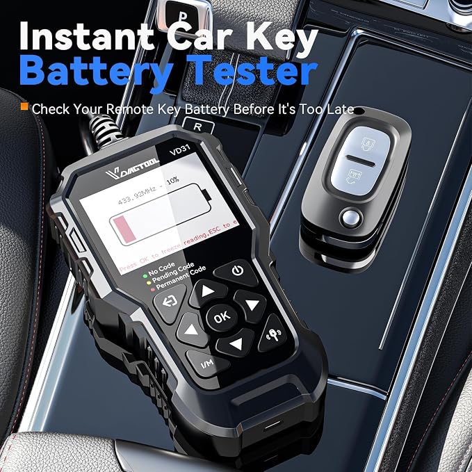 VDIAGTOOL VD31 Enhanced OBD2 Scanner, 3-in-1 Check Engine Code Reader, OBD2 Scanner Diagnostic Tool with Car Battery Tester & Car Key Battery Tester, Car Code Reader for Cars and Trucks All Cars 1996+