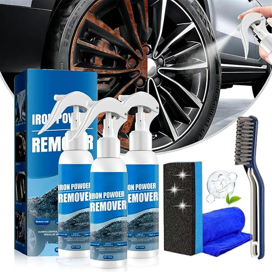 Multi-Functional Quick-Acting Rust Removal Spray, 2026 New 100ml Multipurpose Iron Powder Remover Spray for Car, Fast-Acting Formula & Easy Sprays Application for Metal, Bikes, Tools (100ML*3PCS)