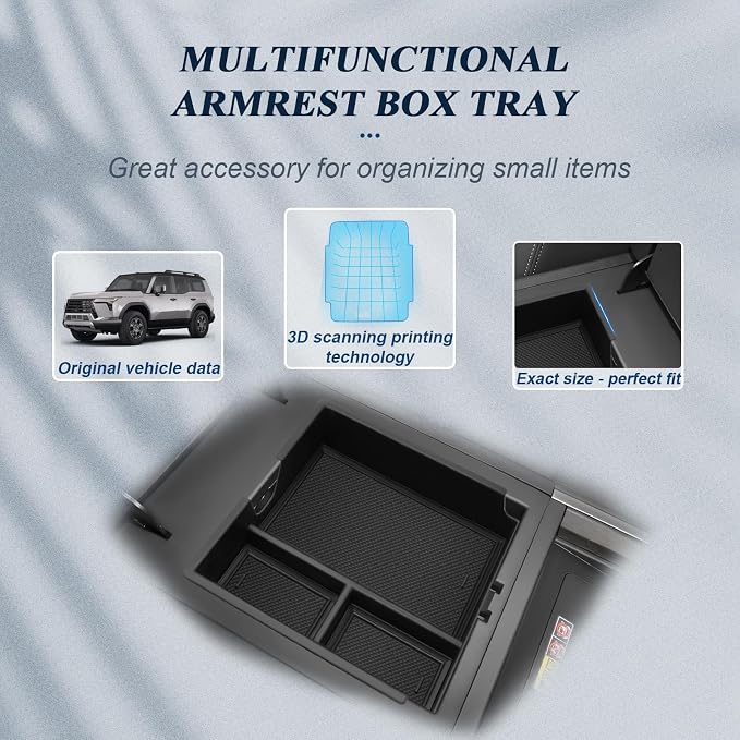 BIBIBO Compatible with 2024 2025 Lexus GX 550 Center Console Organizer for 2024-2026 Lexus GX 550 (Premium/Luxury/Overtrail) Console Tray 2024 GX 550 Insert Glove Pallet Organizer 2024 Lexus GX 550
