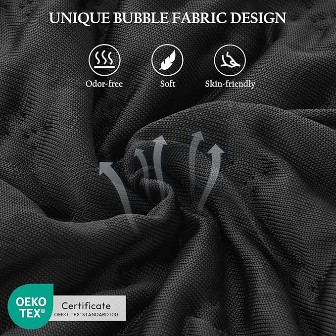 Cooling Side Sleeper Pillow for Neck and Shoulder Pain, Luxury Shredded Memory Foam Curved Bed Pillows for Sleeping Adjustable Queen Size - Washable Cover Crescent Black