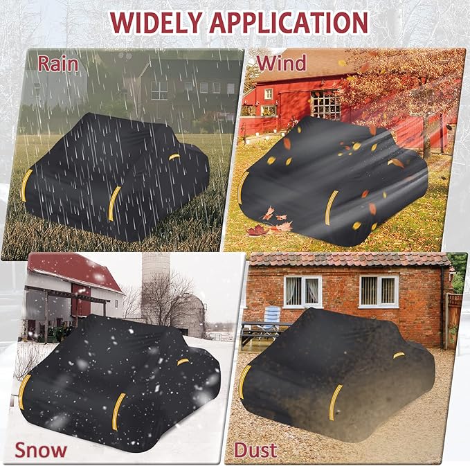 StarknightMT Ryker Cover Compatible with 2019-2026 Can-Am Ryker 900 600 Sport Rally Edition All-Weather PU Waterproof Cover for Indoor Outdoor Snow Rain Dust Sun Protection Accessories Vent
