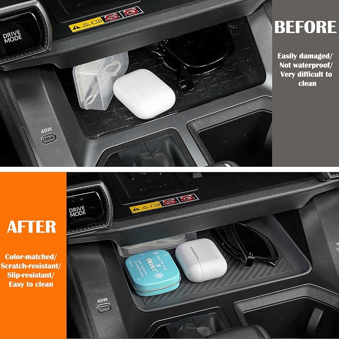 2026 RAV 4 Center Console Organizer Tray Compatible with Toyota 2026 RAV 4 XSE GR Sport Hybrid Limited XLE Woodland 2026 RAV 4 Interior Accessories, High-Grade Silicone Material
