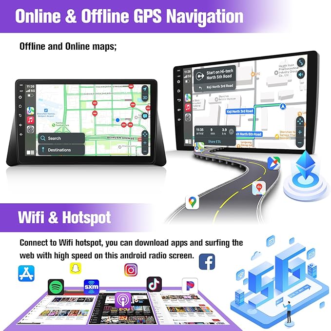 Leadfan Car Stereo Radio for Honda Accord 2008 2009 2010 2011 2012 2013 with Carplay Android Auto, 10.1 Inch Screen for Honda Accord Car Play with GPS Navigation SWC FM Bluetooth Backup Camera