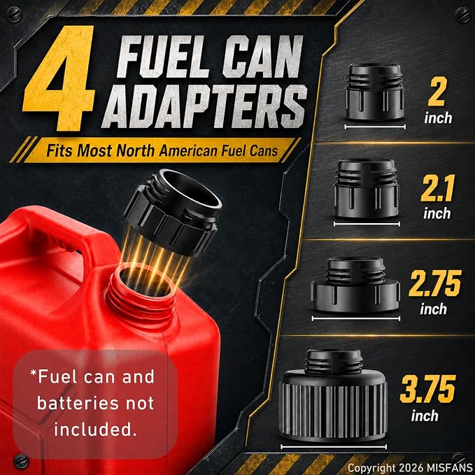 5 GPM Auto-Stop Cordless Fuel Transfer Pump with Hand Trigger Nozzle, Gas Can Pump Compatible with DeWalt 20V & Milwaukee 18V batteries, Portable Electric fuel Pump with Gasoline, Diesel (Bare tool)