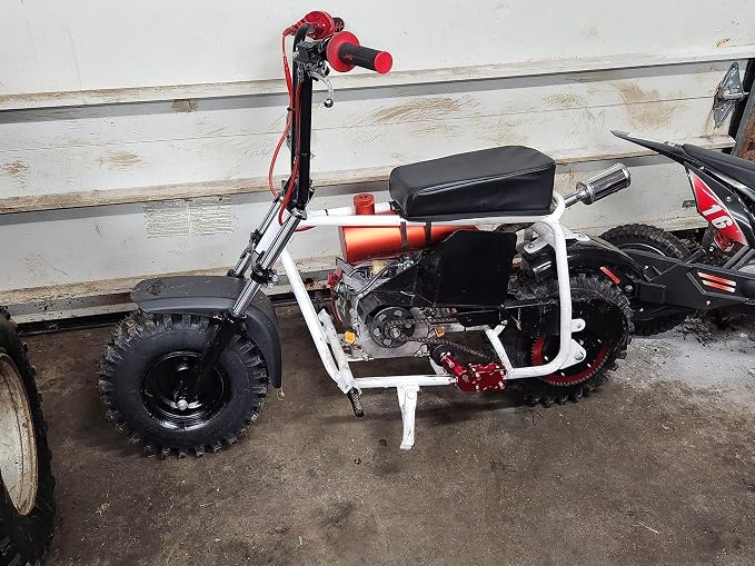 JMCHstore Aluminum Mini bike Gas Fuel Tank Cylinder 4x11'' for Coleman Baja Montser Mega moto Predator Hemi non 212 Engine, Massimo Axis RealTree Motovox Mototec Dirt Gas Bike, Go Kart Parts (Red)