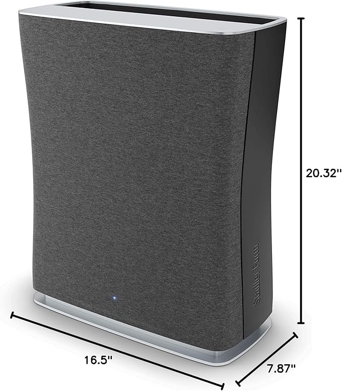 Stadler Form air purifier Roger, filters pollen, dust and other particles, with Wi-Fi, for large rooms up to 710 square feet, with night and auto mode, black
