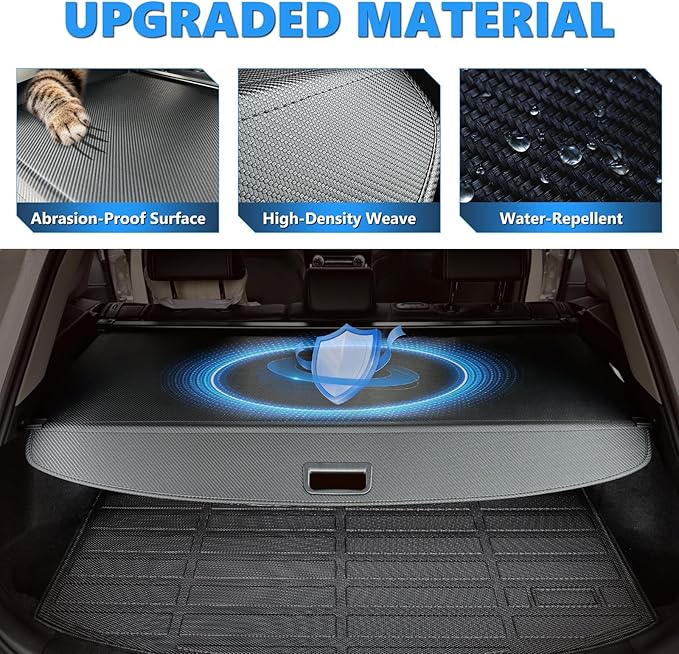MIALUTY® Cargo Cover for 2022-2026 Hyundai Tucson Retractable Trunk Cover Tucson Accessories Anti-Peeping Anti-Theft Privacy Screen,Trunk Luggage Shield Shade Carbon Fiber Texture