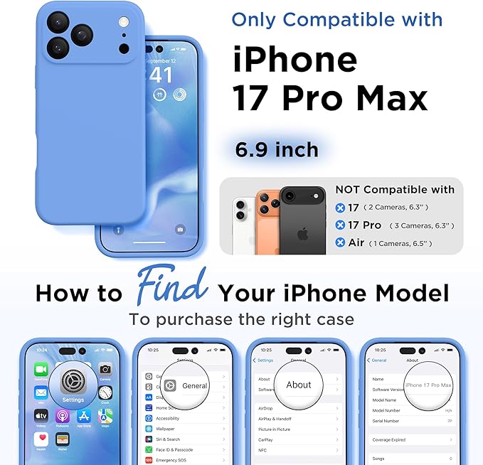 GolbinBox Car Vent Phone Mount for MagSafe,Black and iPhone 17 Pro Max Case, Royal Blue
