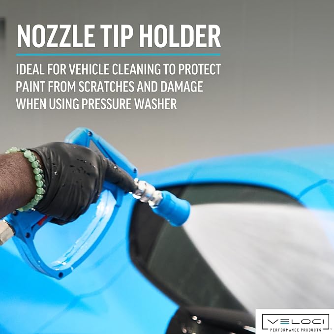 MTM Hydro Acqualine Pressure Washer Nozzle Guard Holder Tips Protector with 1/4” Quick Coupler Plug, 40 Degrees 4.0