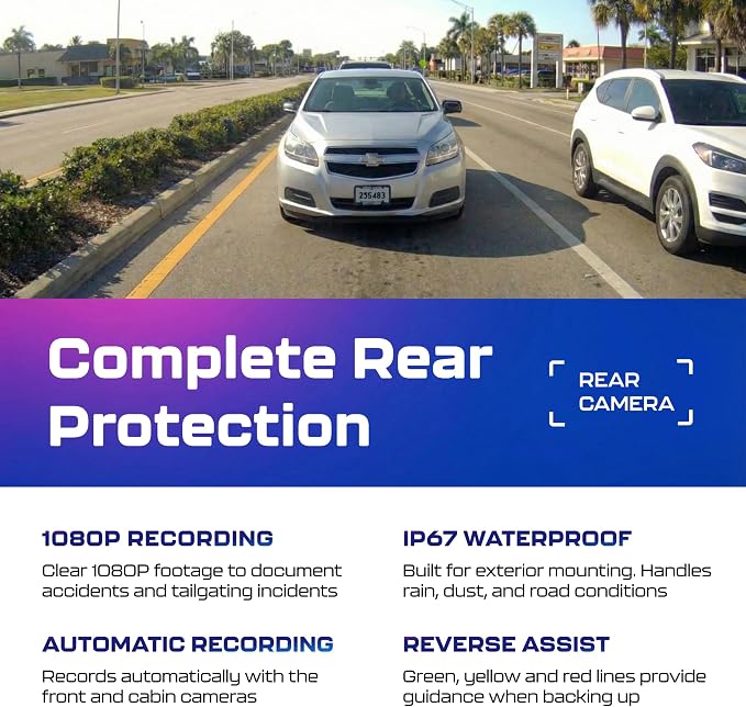 AZDOME PG17 2CH Mirror Dash Cam 4K - 12" Touch Screen - 24H Parking Mode - Mirror Dash Cam - Minimize Blind Spots - Built-in GPS & WiFi - Reverse Assist - Supports Voice Command