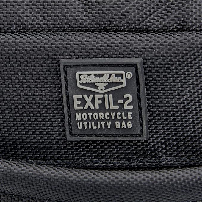 Biltwell EXFIL-2 Mini Tank Bag - Black Magnetic Mount Nylon Tank Bag, Compatible with Touring and Cruiser Motorcycles