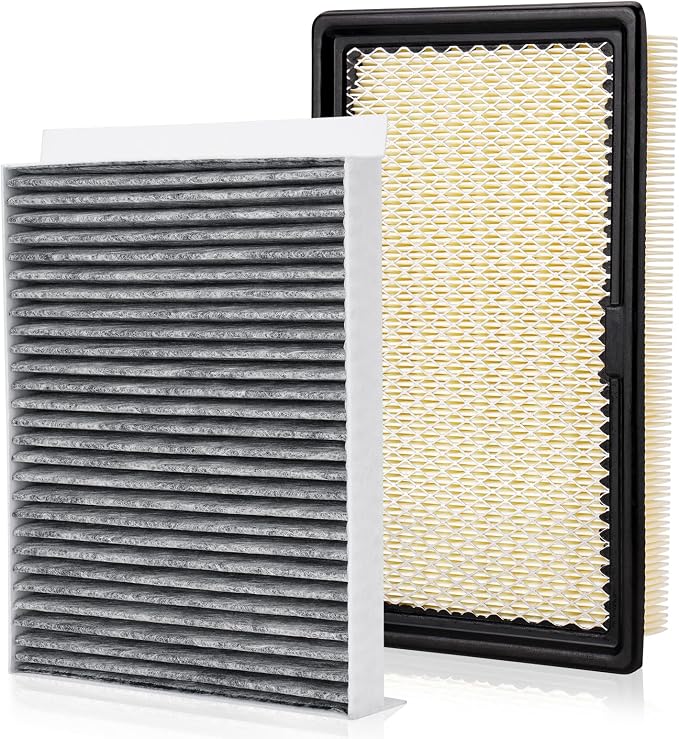 Cabin & Engine Air Filter Fit for Ford Mustang 2023, 2015-2017 3.7L, 2015-2022 2.3T, 2015-2022/2024 5.0L Activated Carbon Cabin Filter Replace#CF12152 CA11958 Car Accessories