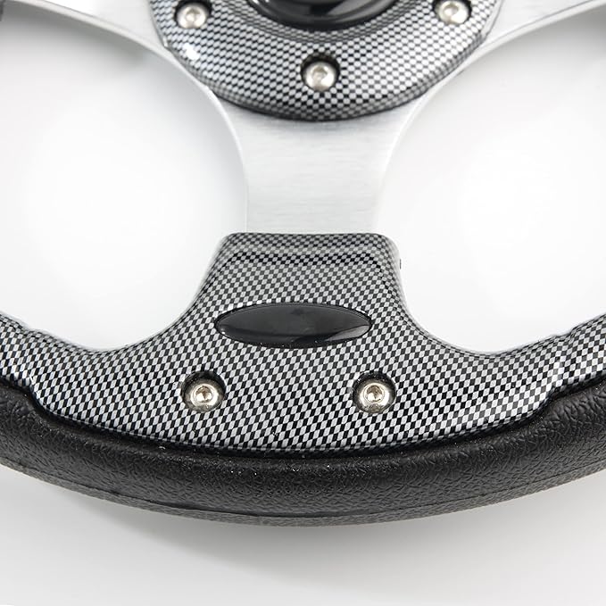 Universal 12.5"Golf Cart Steering Wheel Fit for Golf Cart Club Car DS Precedent EZGO RXV & TXT, Yamaha Steering Wheel