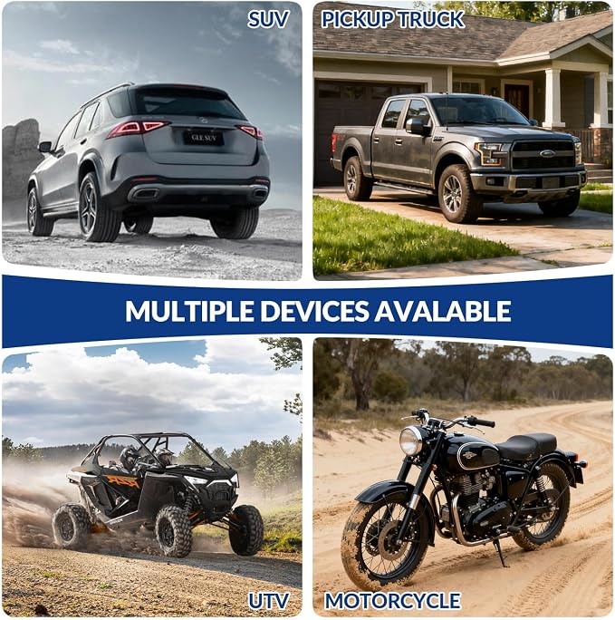 MILADO 4 Way Tire Inflator, 4 Tire Inflation Deflation System, 4 Tire Air Up Down System, Off Road Tire Inflator with Gauge, Air Down Tire Deflators Kit for Trucks Jeeps Fits Up to 125" Wheelbase