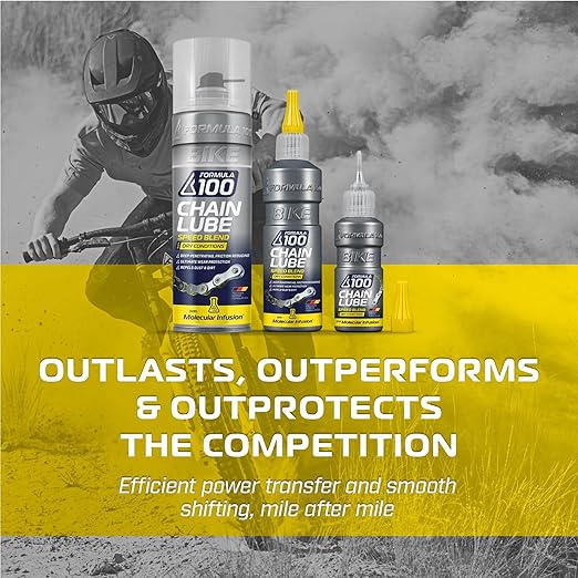 Dry Conditions Bike Chain Lube – Dry Weather Lubricant for Bicycles & Electric Bikes – Deep Penetration, Extends Lifetime, Protects Against Corrosion – 300ml Aerosol (10.14 oz)