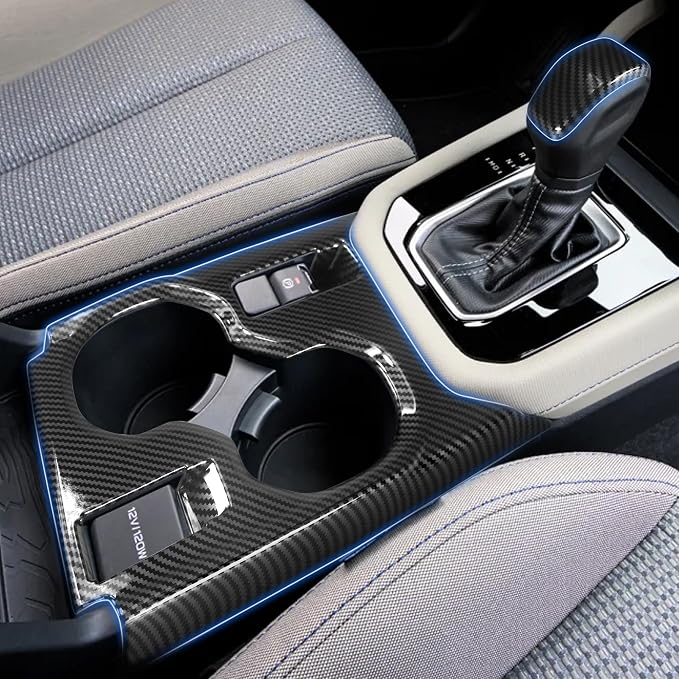 Carbon Fiber Interior Trim Kit Fit for Subaru Forester 2025-2026 | 5PCS fit for Premium Sport Limited, steering wheel cover, center console shift cup holder panel, gear shift knob overlays