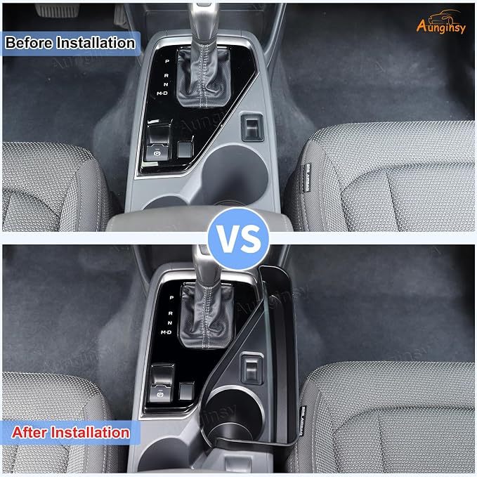 Aunginsy Center Console Storage Box Compatible with Subaru Crosstrek 2024 2025 Central Control Front Gear Shift Cup Holder Storage Organizer Tray Secondary Container Insert ABS Interior Accessories